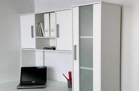 Лайт-2 Надстройка стола компьютерного 1200 Mebelson (ЛДСП/Белый) арт.NKL02S1.2.1477