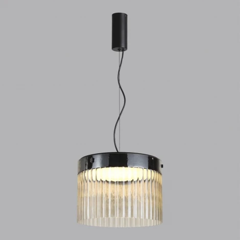 Подвесной светильник каскадный Odeon Light Pillari 5047/24L черный/светл.янтарный/металл/стекло LED 24W 4000К 2715Лм (220V, на проводе, круглые)