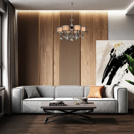 Подвесная люстра Lumien Hall Monelya LH1054/6H-NK-WT