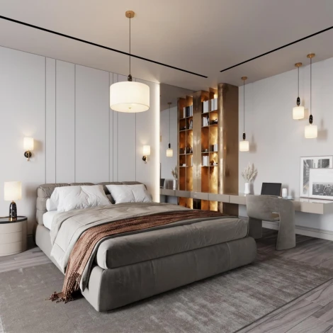 Подвесной светильник Odeon Light Pollen 5424/1 золотой/черный/белый/металл/керамика/ткань E14 1*40W (220V, на проводе, круглые)