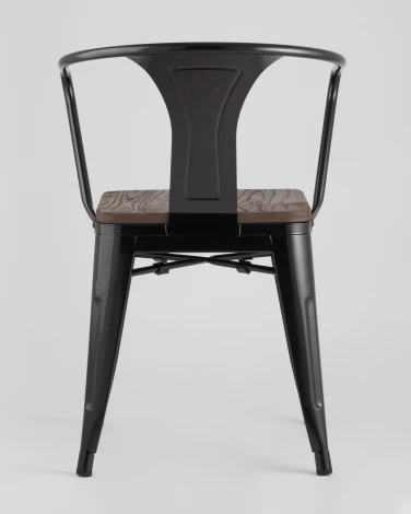 Стул Stool Group TOLIX ARM WOOD с подлокотниками черный УТ000001862