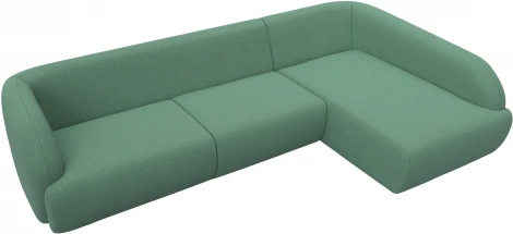 Диван угловой Лига-041 правый угол (Зеленый/Рогожка) Лига Диванов арт.124715