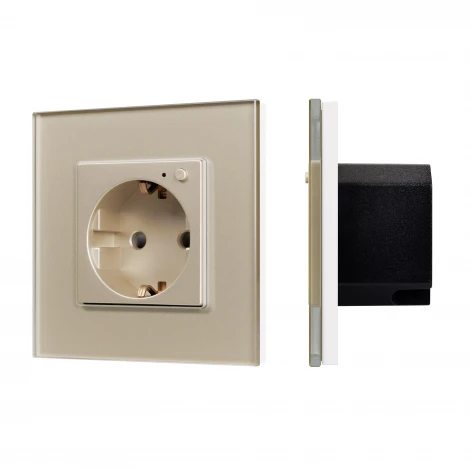 Розетка электрическая с Zigbee управлением SCT-OMALI-EUZB1-PL-GD (240V, 16A, Zigbee) (Arlight) 050218