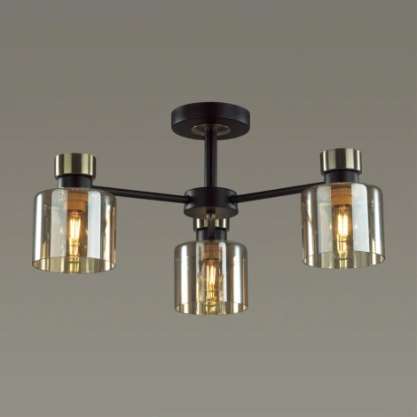 Потолочная люстра на штанге Lumion Arlin 5643/3C чёрный, бронза E27 3*60W 220V