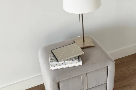 Тумба прикроватная Софи 2 Mebelson (Ткань,Пластик/Серый) арт.TM-001.2.2173