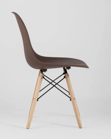 Стул Eames Style DSW коричневый (разборный каркас) Stool Group арт.УТ000037592