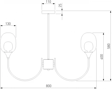 Потолочная люстра Wi-Fi большая на штанге Eurosvet Spritz 70217/8 латунь (220V, управление смартфоном, голосовое управление, умный дом - Minimir Home, Алиса, Маруся, Салют)