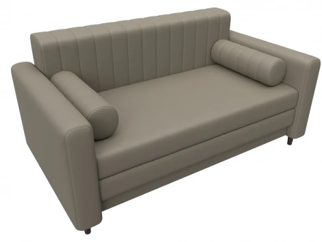 Диван прямой Лига-070 (ЛДСП,Брус,Фанера/Дерево/Экокожа/Бежевый) Лига Диванов 129749