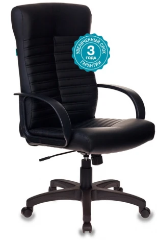 Кресло руководителя Бюрократ KB-10LITE черный эко.кожа крестовина пластик