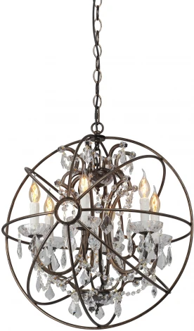 Подвесная люстра Vitaluce V5816-7/6, 6xE14 макс. 40Вт V5816-7/6 (220V, на цепи, подсвечник, свеча)