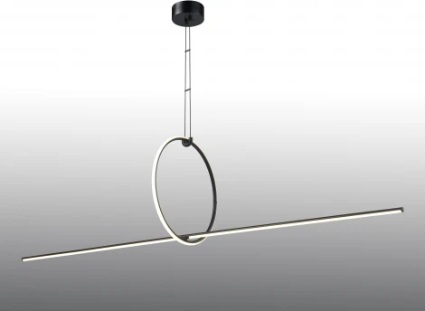 Подвесной светильник iLedex Zoom 10339P/A2-35W-3000K BK-WH (220V, на проводе, кольцо)