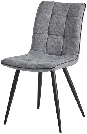 Стул SKY6800-1 серый JJ12-17/черный кант PU/черный металл