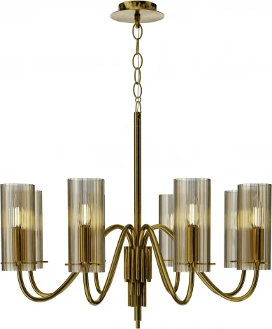 Подвесная люстра ST Luce SL2005 SL2005.303.08 латунь/коньячный E14 8*40W (220V, на цепи)