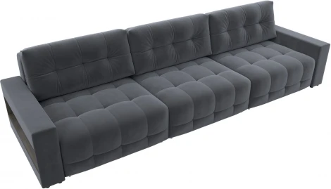 Диван прямой с полками Лига-053 НПБ Лонг Лига Диванов (Велюр) арт.128915