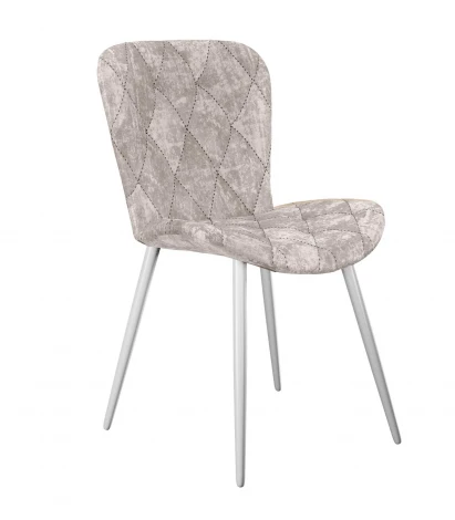 Стул DikLine 303 M02 бежевый, ножки белые арт.00-00073890