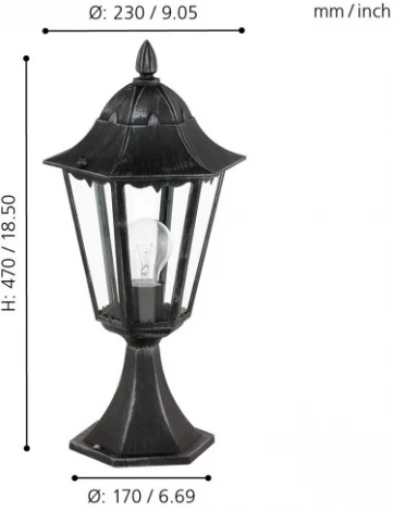 Наземный фонарь Eglo Navedo 93462 (220V, IP44)