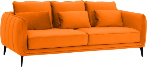 Диван Amsterdam трехместный ОГОГО (арт.698442), (Ткань/Желтый)