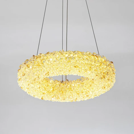 Подвесной светильник светодиодный хрустальный с регулировкой цветовой температуры Modelux MODESTYLE MS.6000.400 GD