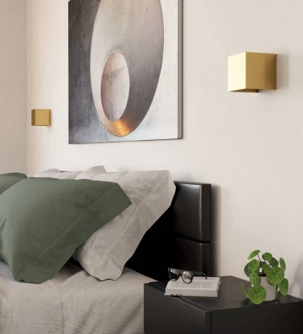 Светодиодный настенный светильник Eglo Valmontone 901091 2X1,5W(LED), алюминий, латунь состаренный, стекло, прозрачный, 3000K