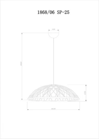 Подвесной светильник Divinare Cervantes 1868/06 SP-25 (LED, 220V, на проводе)