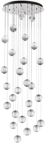 Подвесная люстра большая каскадная Crystal 5007/120L Odeon Light (LED, 220V, на проводе)
