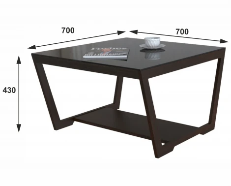 Стол журнальный BeautyStyle 1 венге/стекло черное от фабрики Mebelik