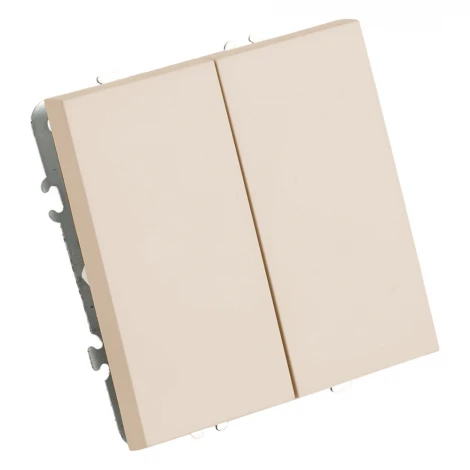 Переключатель двухклавишный перекрестный (кашемир, soft touch) Stekker Эмили 50165