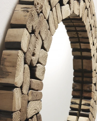 Настенное зеркало La Forma (ex Julia Grup) Eliptic (Стекло,Дерево,Тик)