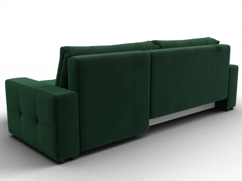 Диван угловой Лига-122 угол универсальный (ДСП,Брус,Велюр/Зеленый) Лига Диванов 137604