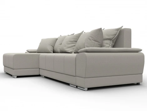 Диван угловой Лига-119 угол левый (ДСП,Брус,Фанера,ЛДС,Рогожка/Бежевый) Лига Диванов 137084L