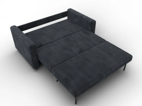 Диван прямой Лига-070 (ЛДСП,Брус,Фанера/Дерево/Велюр/Темно-серый) Лига Диванов 129757