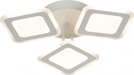 Потолочная люстра светодиодная Escada Erida 10288/3LED 56Вт, с ПДУ, металл/акрил, белый (регулировка яркости, 220V)