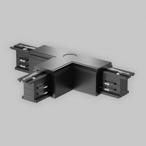 Коннектор Т-образный левый Trinity черный (трехфазный) Maytoni Technical TRA005CT-31B-L (220V)