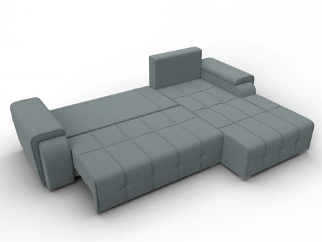 Диван угловой Лига-121 правый угол (ДСП,Брус,Рогожка/Серый) Лига Диванов 137342