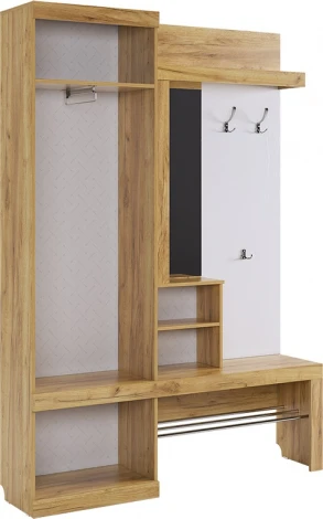 Прихожая Алекс, цвет дуб крафт золотой/белое дерево Mebelson (арт.PR-0028.2563)