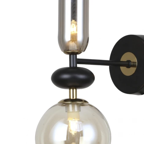 Настенный светильник Escada Capsule 2102/2A G9*40W Black/Amber/Smoke