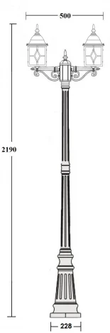 Наземный фонарь Oasis Light TALLIN 1L 64309A Gb