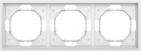Рамка 3-я, матовый белый Donel S08 DS21333