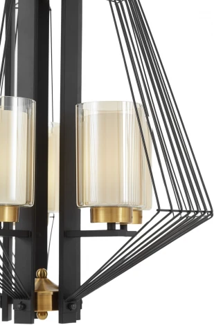 Подвесная люстра Lumina Deco Canti LDP 1244-5 BK+MD (220V, на цепи)