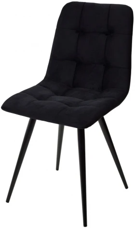 Стул CHILLI-Q черный #H75, велюр / черный каркас, 4 шт/ 1 к