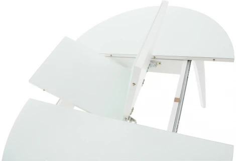 Стол Ривьера СВ D90, Стекло, Эмаль белая, 7, Аврора