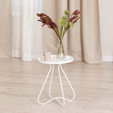 Столик журнальный GLAND 1 шт. в упаковке (Металл /Белый)