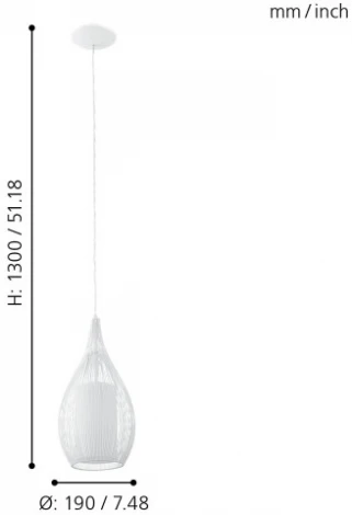 Подвесной светильник Eglo Razoni 92251 (220V, на проводе, бокалы)