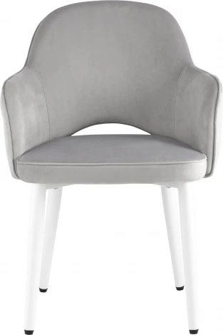 Стул Stool Group Венера велюр серый ножки белые