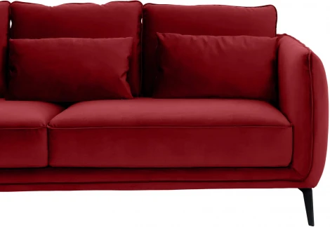 Диван Amsterdam трехместный ОГОГО (арт.342362), (Ткань/Красный)