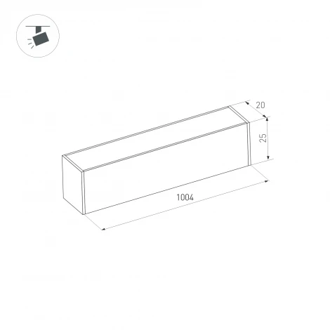 Трековый светильник магнитный Arlight 034216 (LED, 24V)