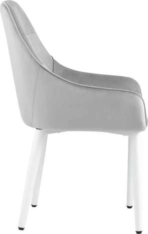 Стул Диана велюр серебристый ножки белые 4 шт Stool Group (арт.УТ000037411)