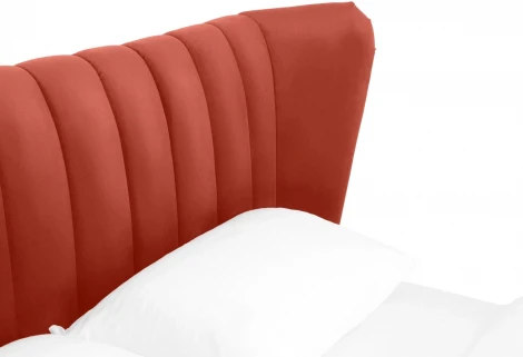 Кровать Queen Agata Lux ОГОГО (арт.343906), (Ткань/Оранжевый)