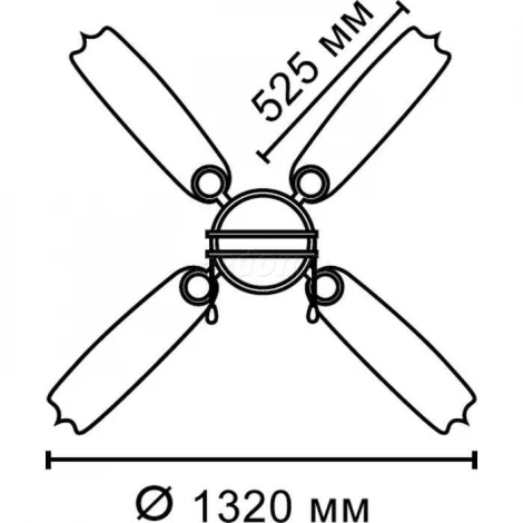 Вентилятор потолочный Faro Hierro, 4 лопасти, коричневый с махагоном