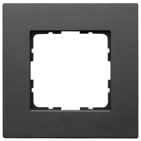 Рамка на 1 пост (алюминий черный) Jasmart G-Metal G1001AB